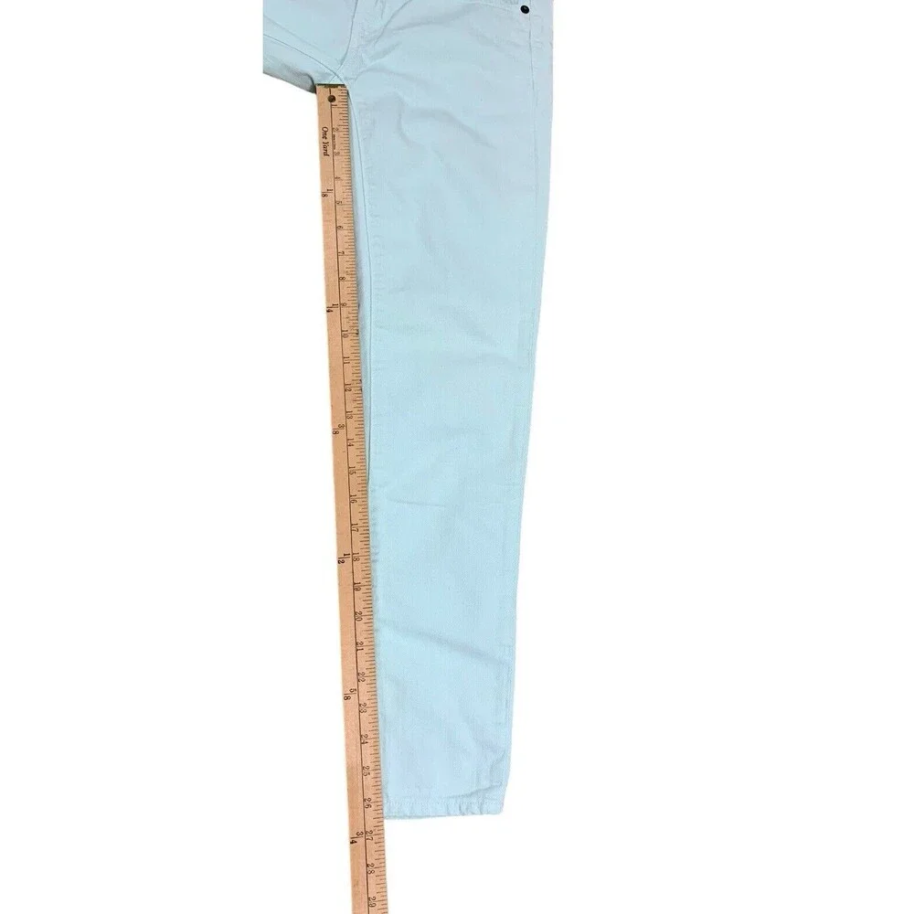 J. Crew Skinny Jeans Women's Size 24 Mint Green Light Denim Ankle Length A2484